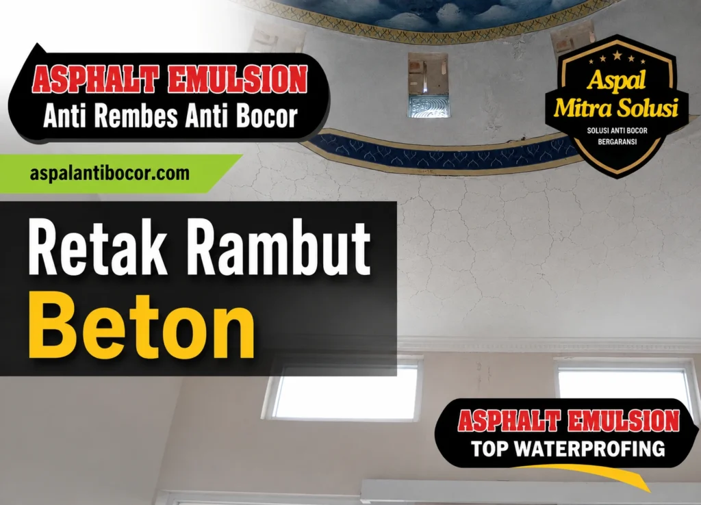 Aspal Anti Bocor - Retak Rambut Beton Penyebab, Solusi & Cara Mencegah