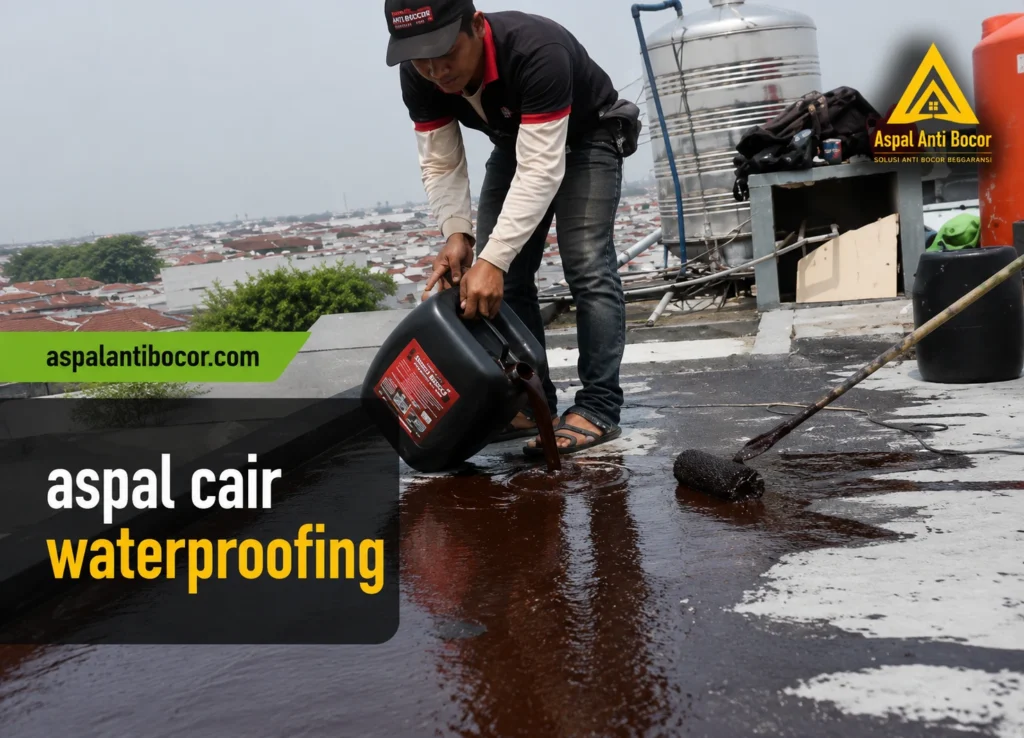 Aspal Anti Bocor - Aspal Cair Waterproofing Terbaik untuk Dak dan Atap Beton