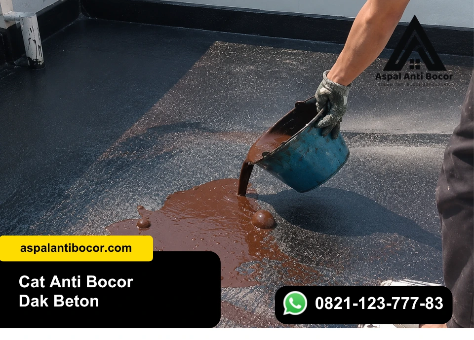 Penambalan retakan dak beton menggunakan mortar repair waterproof sebelum pelapisan