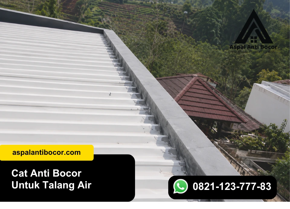 Penutupan sambungan talang air menggunakan sealant elastis sebelum pelapisan