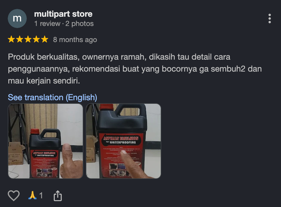 testimoni 1 - aspal cair ant bocor